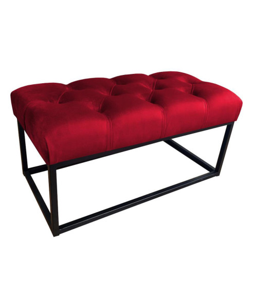 ŁAWKA MAGIC VELVET CHESTERFIELD LOFT NA CZARNYM STELAŻU (WYBIERZ KOLOR)