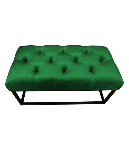 ŁAWKA MAGIC VELVET CHESTERFIELD LOFT NA CZARNYM STELAŻU (WYBIERZ KOLOR)