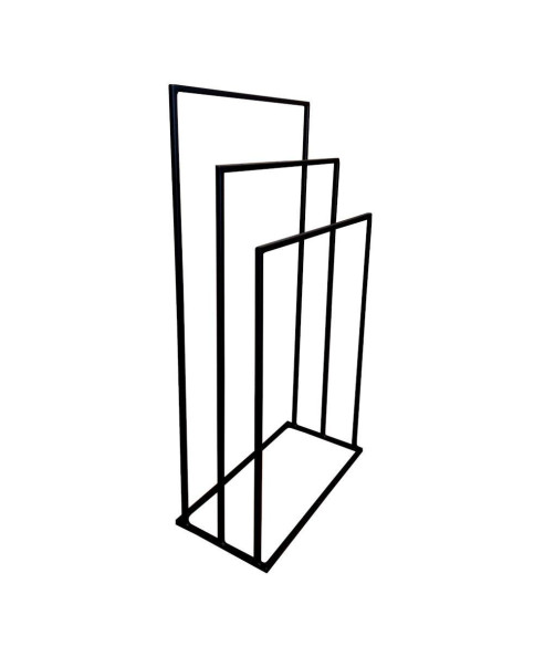 STOJAK WIESZAK 3 NA RĘCZNIKI LOFTOWY CZARNY METAL