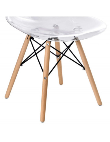 KRZESŁO PARIS PC-015 (STYL ENZO DSW EAMES) TRANSPARENTNE