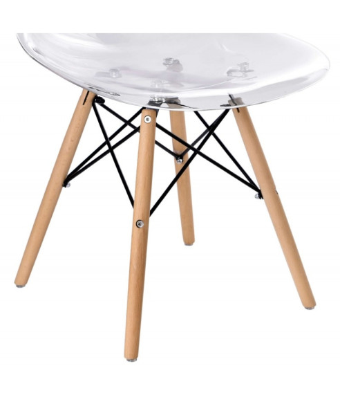 KRZESŁO PARIS PC-015 (STYL ENZO DSW EAMES) TRANSPARENTNE