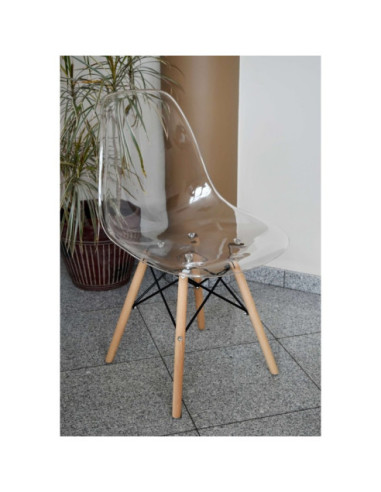 KRZESŁO PARIS PC-015 (STYL ENZO DSW EAMES) TRANSPARENTNE