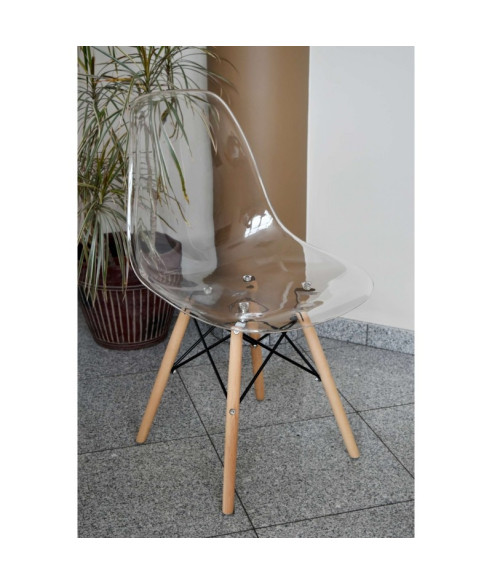 KRZESŁO PARIS PC-015 (STYL ENZO DSW EAMES) TRANSPARENTNE