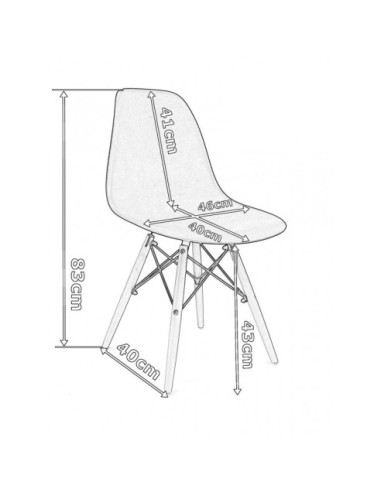 KRZESŁO PARIS PC-015 (STYL ENZO DSW EAMES) TRANSPARENTNE