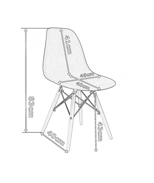 KRZESŁO PARIS PC-015 (STYL ENZO DSW EAMES) TRANSPARENTNE