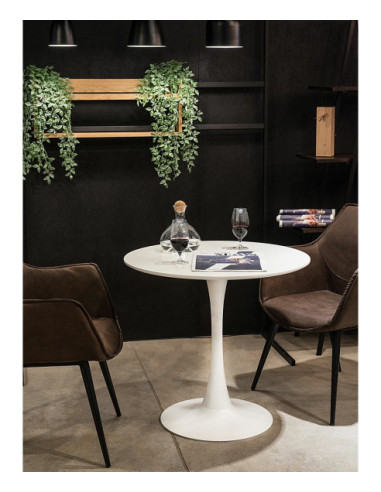 STÓŁ OKRĄGŁY SIMPLET SKINNY BIAŁY FI 60 CM