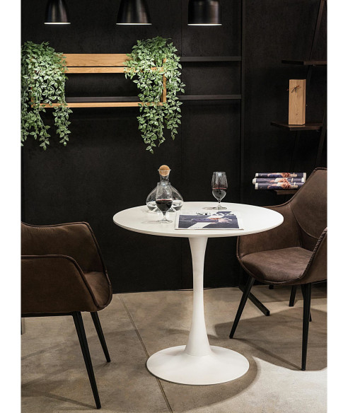 STÓŁ OKRĄGŁY SIMPLET SKINNY BIAŁY FI 60 CM