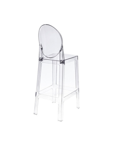 HOKER KUCHENNY STOŁEK BAROWY VIKI (TRANSPARENTNY)