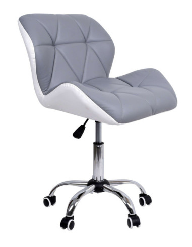 KRZESŁO BIUROWE OBROTOWE  MORIS BIAŁO-SZARE