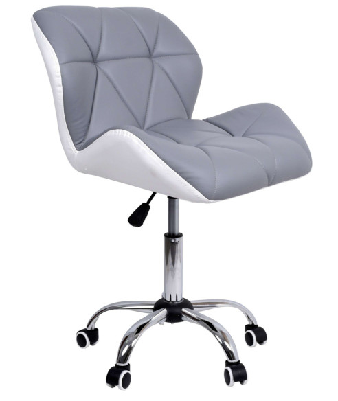 KRZESŁO BIUROWE OBROTOWE  MORIS BIAŁO-SZARE