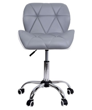 KRZESŁO BIUROWE OBROTOWE  MORIS BIAŁO-SZARE 2