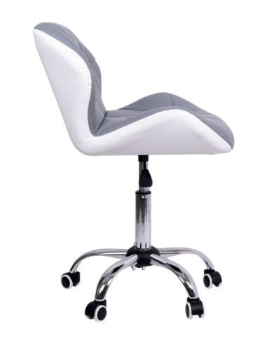 KRZESŁO BIUROWE OBROTOWE  MORIS BIAŁO-SZARE