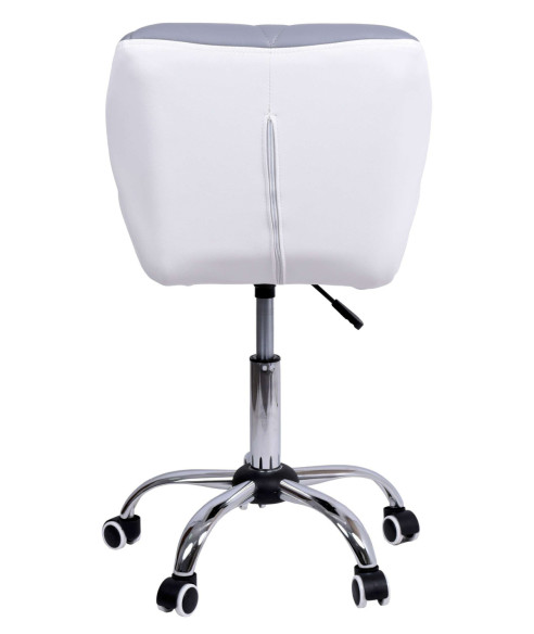 KRZESŁO BIUROWE OBROTOWE  MORIS BIAŁO-SZARE