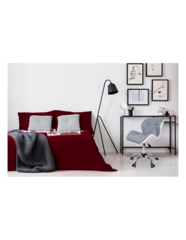 KRZESŁO BIUROWE OBROTOWE  MORIS BIAŁO-SZARE