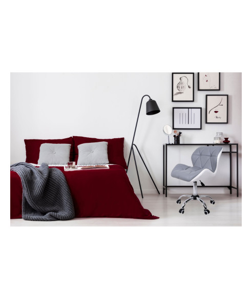 KRZESŁO BIUROWE OBROTOWE  MORIS BIAŁO-SZARE