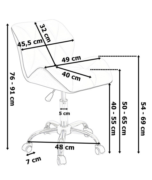 KRZESŁO BIUROWE OBROTOWE  MORIS BIAŁO-SZARE