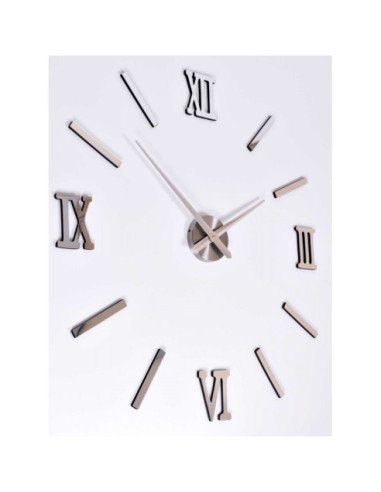 ZEGAR ŚCIENNY DIY HAPI 3D SREBRNY