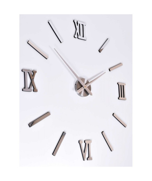 ZEGAR ŚCIENNY DIY HAPI 3D SREBRNY