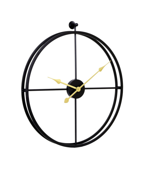 ZEGAR ŚCIENNY LOFT CIRCULO METALOWY CZARNY/ZŁOTY 56 CM