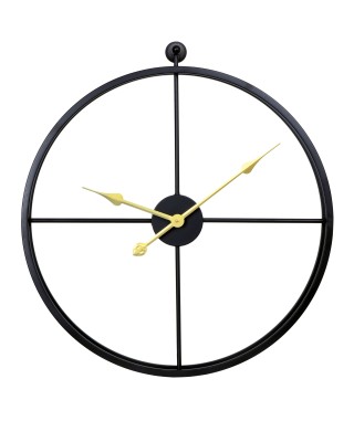 ZEGAR ŚCIENNY LOFT CIRCULO METALOWY CZARNY/ZŁOTY 56 CM 2