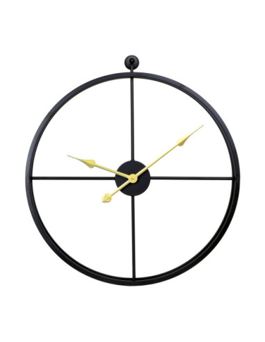 ZEGAR ŚCIENNY LOFT CIRCULO METALOWY CZARNY/ZŁOTY 56 CM