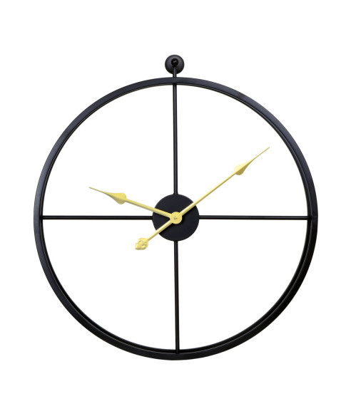 ZEGAR ŚCIENNY LOFT CIRCULO METALOWY CZARNY/ZŁOTY 56 CM