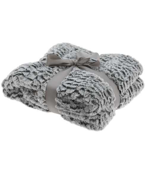 NARZUTA KOC PLED SCALE GREY 180X130 CM SZARY