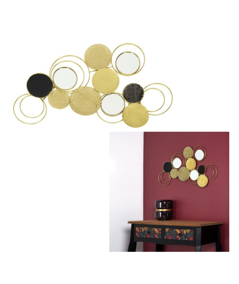 LUSTRO DEKORACYJNE ŚCIENNE 3 LUSTERKA CELLULES