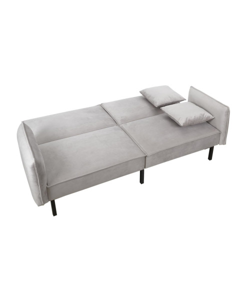 SOFA WYPOCZYNKOWA ROZKŁADANA CANIF VELVET (JASNO-SZARA)