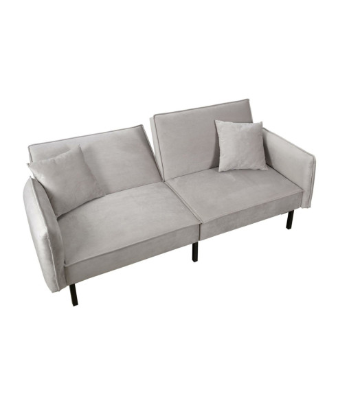 SOFA WYPOCZYNKOWA ROZKŁADANA CANIF VELVET (JASNO-SZARA)
