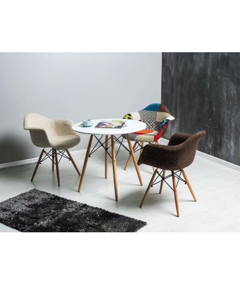 STÓŁ OKRĄGŁY BIAŁY PARIS MILANO  FI80