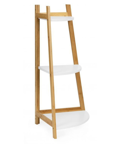 REGAŁ - SZAFKA NROŻNA 3 PÓŁKI BIEL+DREWNO