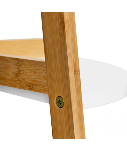 REGAŁ - SZAFKA NROŻNA 3 PÓŁKI BIEL+DREWNO