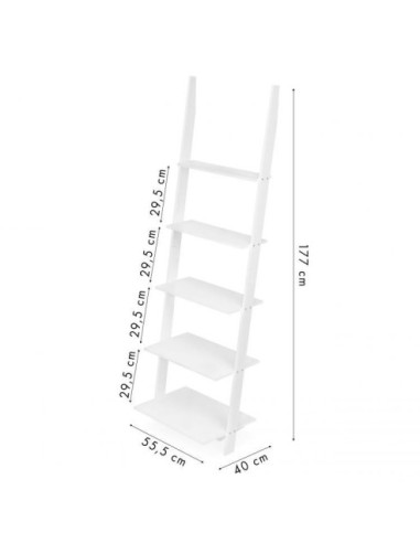 REGAŁ TYPU DRABINA 5 PÓŁEK BIAŁY