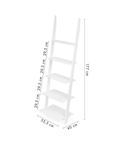 REGAŁ TYPU DRABINA 5 PÓŁEK BIAŁY