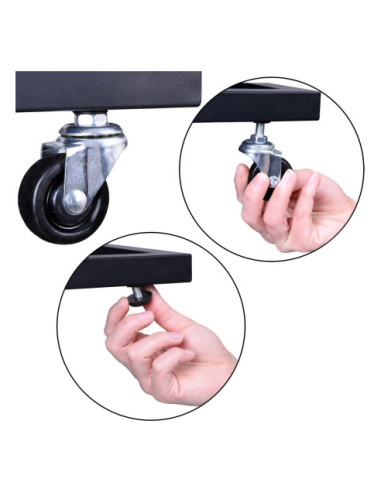 STOLIK KAWOWY POMOCNICZY NA KÓŁKACH DĄB POSTARZANY MEREN