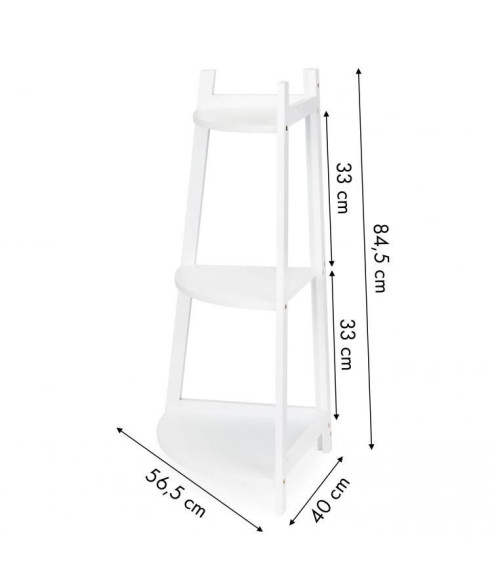 REGAŁ - SZAFKA NROŻNA 3 PÓŁKI BIAŁY