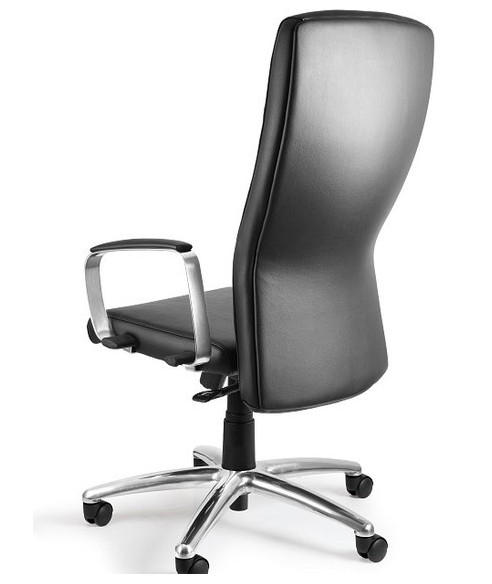 FOTEL BIUROWY PRESTIGE ADELLA HL CZARNY SKÓRA NATURALNA