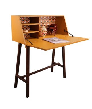 KONSOLA / SEKRETARZYK RETRO HAUTS MIODOWY