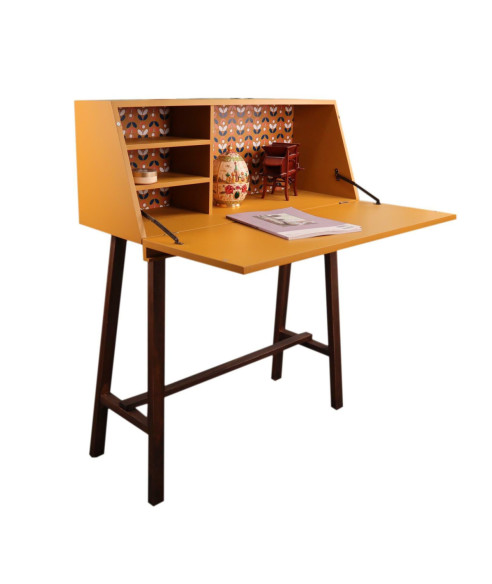 KONSOLA / SEKRETARZYK RETRO HAUTS MIODOWY