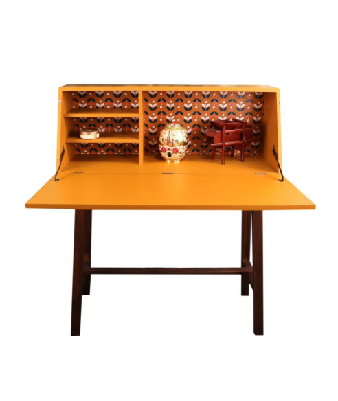 KONSOLA / SEKRETARZYK RETRO HAUTS MIODOWY