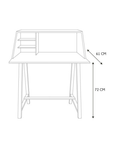 KONSOLA / SEKRETARZYK RETRO HAUTS MIODOWY