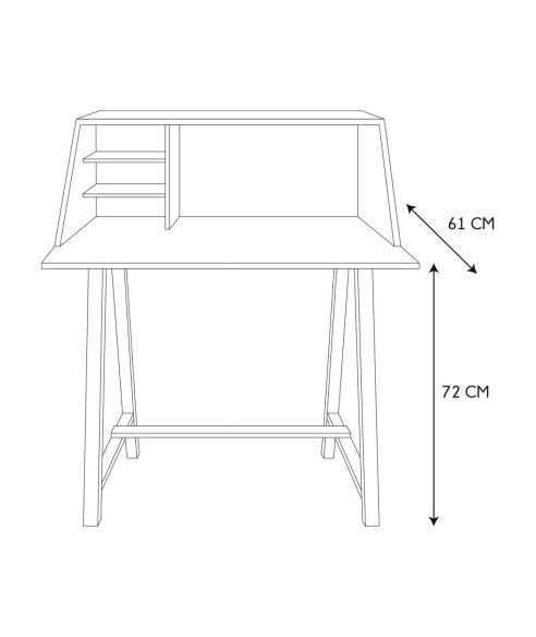 KONSOLA / SEKRETARZYK RETRO HAUTS MIODOWY