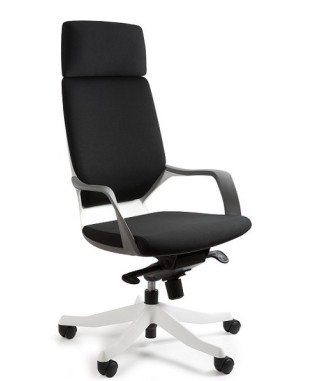 FOTEL BIUROWY PRESTIGE APOLLO CZARNY ( BIAŁY STELAŻ)