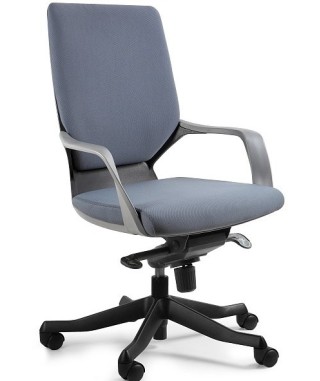 FOTEL BIUROWY PRESTIGE APOLLO M SZARY  (CZARNY STELAŻ)