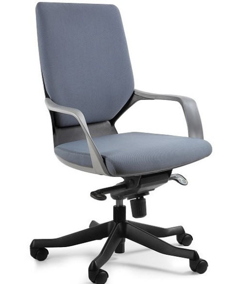 FOTEL BIUROWY PRESTIGE APOLLO M SZARY  (CZARNY STELAŻ)