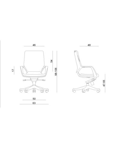 FOTEL BIUROWY PRESTIGE APOLLO M SZARY  (CZARNY STELAŻ)