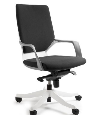 FOTEL BIUROWY PRESTIGE APOLLO M CZARNY (BIAŁY STELAŻ)