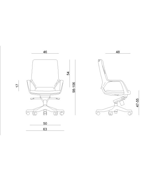 FOTEL BIUROWY PRESTIGE APOLLO M CZARNY (BIAŁY STELAŻ)