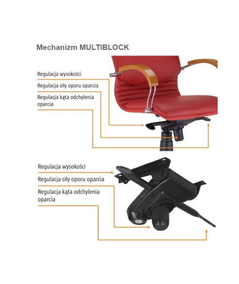 FOTEL BIUROWY PRESTIGE APOLLO M CZARNY (BIAŁY STELAŻ)
